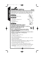 Предварительный просмотр 2 страницы Cooper Lighting MCL35 Instruction Manual