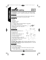 Preview for 2 page of Cooper Lighting MD42FLB Instruction Manual