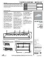 Preview for 1 page of Cooper Lighting Metalux AB Arctic Bay Series Specification