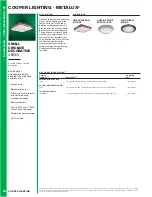 Preview for 1 page of Cooper Lighting METALUX Decorative Circline Fixtures Specification Sheet