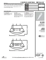 Preview for 1 page of Cooper Lighting Metalux SM-TBW Specifications