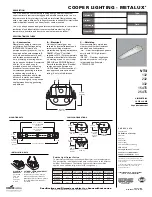 Preview for 1 page of Cooper Lighting Metalux VT3-132 Specifications