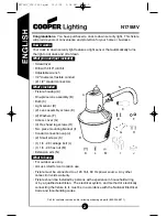 Предварительный просмотр 2 страницы Cooper Lighting N175MV Instruction Manual