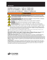 Cooper Lighting Streetworks GAA Galleonaire Installation Instructions Manual preview