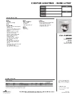 Preview for 1 page of Cooper Lighting Sure-Lites CU-1-R Series Specifications