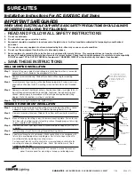 Preview for 1 page of Cooper Lighting Sure-Lites EAC Exit Series Installation Instructions