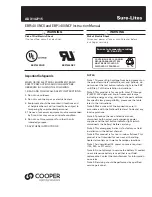 Cooper Lighting Sure Lites EBP1400NCX Instruction Manual preview