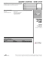 Preview for 1 page of Cooper Lighting Sure-Lites P4C Series Specifications