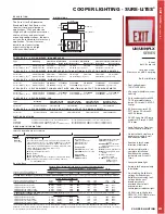 Cooper Lighting SURE-LITES UN Series Specifications preview