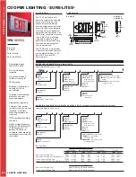 Cooper Lighting Thin Profile Exit TPX Series Specification Sheet preview