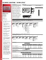 Preview for 1 page of Cooper Lighting Thin Profile High-Abuse Exit Series VRX Series Specification Sheet