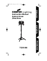 Preview for 1 page of Cooper Lighting TQS1000 Instruction Manual