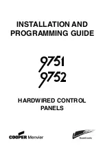 Предварительный просмотр 1 страницы Cooper Menvier 9752 Installation And Programming Manual