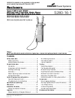 Cooper Power Systems VXE Control Installation And Operation Instructions Manual preview