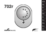 Cooper Security 702r Manual предпросмотр