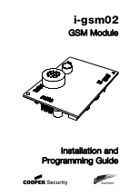 Preview for 1 page of Cooper Security Scantronic i-gsm02 Installation And Programming Manual