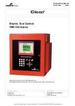 Предварительный просмотр 2 страницы Cooper Tools Cleco TME-100 Series Programming Manual