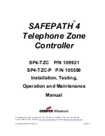 Cooper Wheelock SAFEPATH 4 SP4-TZC Installation, Testing, Operation And Maintenance Manual preview