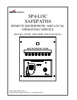 Предварительный просмотр 1 страницы Cooper Wheelock SAFEPATH4 SP4-LOC Installation And Operation Manual