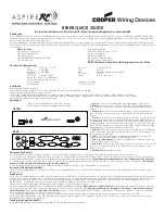 Cooper Wiring Devices Aspire RF Quick Manual preview