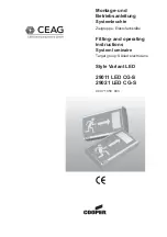 Preview for 1 page of Cooper 29021 LED CG-S Fitting And Operating Instructions