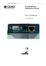 Preview for 1 page of Cooper CEAG EGA / COM-Server Instruction Manual