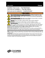 Cooper Invue ClearPath Bollard Installation Instructions Manual preview