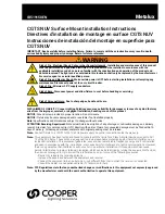 Cooper Metalux CGTS NUV Installation Instructions Manual preview