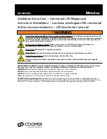 Preview for 1 page of Cooper Metalux IB519099EN Installation Instructions Manual