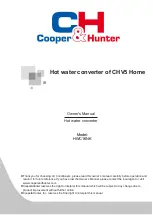 Cooper&Hunter CHV5 Home HWC16NK Owner'S Manual preview