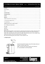 Preview for 2 page of Coopers of Stortford 2.5L Black Instant Water Boiler Instructions For Use Manual