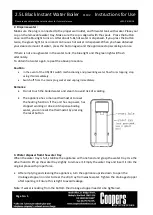 Preview for 3 page of Coopers of Stortford 2.5L Black Instant Water Boiler Instructions For Use Manual