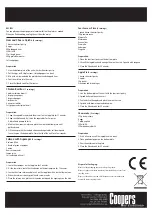 Preview for 2 page of Coopers of Stortford 9912 Instructions