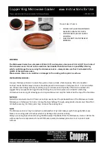 Preview for 1 page of Coopers of Stortford Copper King G588 Instructions For Use