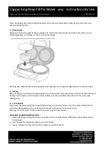 Предварительный просмотр 6 страницы Coopers of Stortford Copper King H701 Instructions For Use Manual