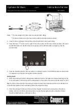 Preview for 8 page of Coopers of Stortford Cyclone Air Oven Instructions For Use Manual