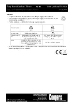 Preview for 2 page of Coopers of Stortford Easy Read Kitchen Timer Instructions For Use