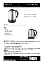 Coopers of Stortford F921 Instructions For Use preview