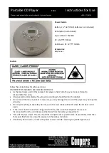 Preview for 1 page of Coopers of Stortford F941 Instructions For Use Manual