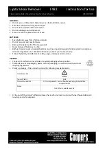 Preview for 2 page of Coopers of Stortford F982 Instructions For Use