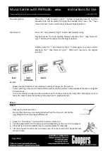 Preview for 9 page of Coopers of Stortford G958 Instructions For Use Manual