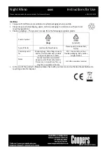 Preview for 4 page of Coopers of Stortford Night Rhino Instructions For Use