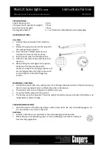 Предварительный просмотр 1 страницы Coopers of Stortford Pk6 C/C Solar lights Instructions For Use