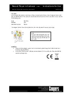 Preview for 5 page of Coopers of Stortford Record Player in Suitcase Instructions For Use