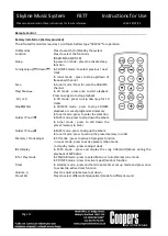 Preview for 12 page of Coopers of Stortford Skyline Music System Instructions For Use Manual