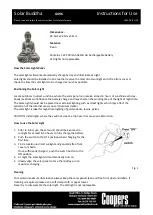 Preview for 1 page of Coopers of Stortford Solar Buddha G496 Instructions For Use