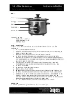 Preview for 1 page of Coopers 7644 Instructions For Use