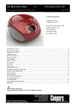 Coopers F907 Instructions For Use Manual preview