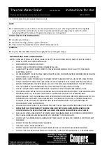 Preview for 7 page of Coopers G157 Instructions For Use Manual