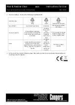 Предварительный просмотр 8 страницы Coopers G623 Instructions For Use Manual